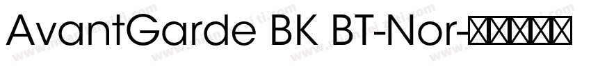 AvantGarde BK BT-Nor字体转换
